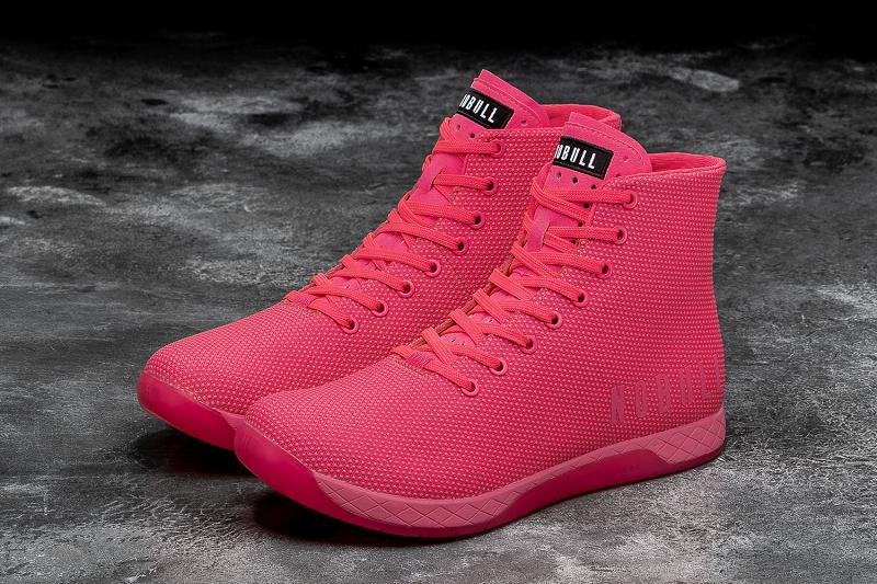 Pink Nobull High-Top Neon Pink Men's Trainers | CA G1465S